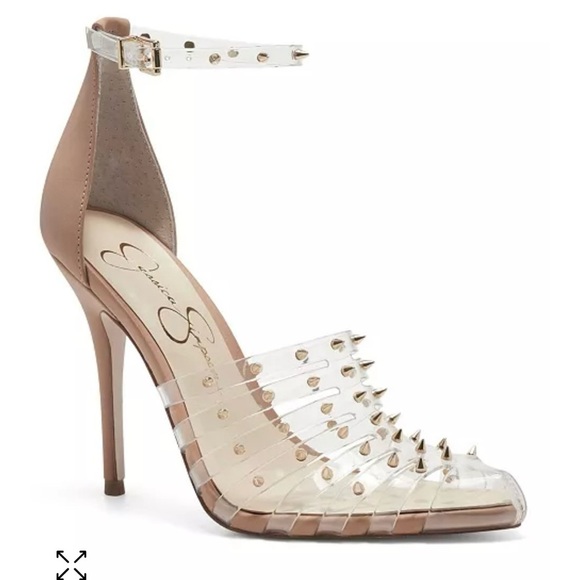 Jessica Simpson Westah Studded Ankle Strap Heels 8 - Picture 1 of 12